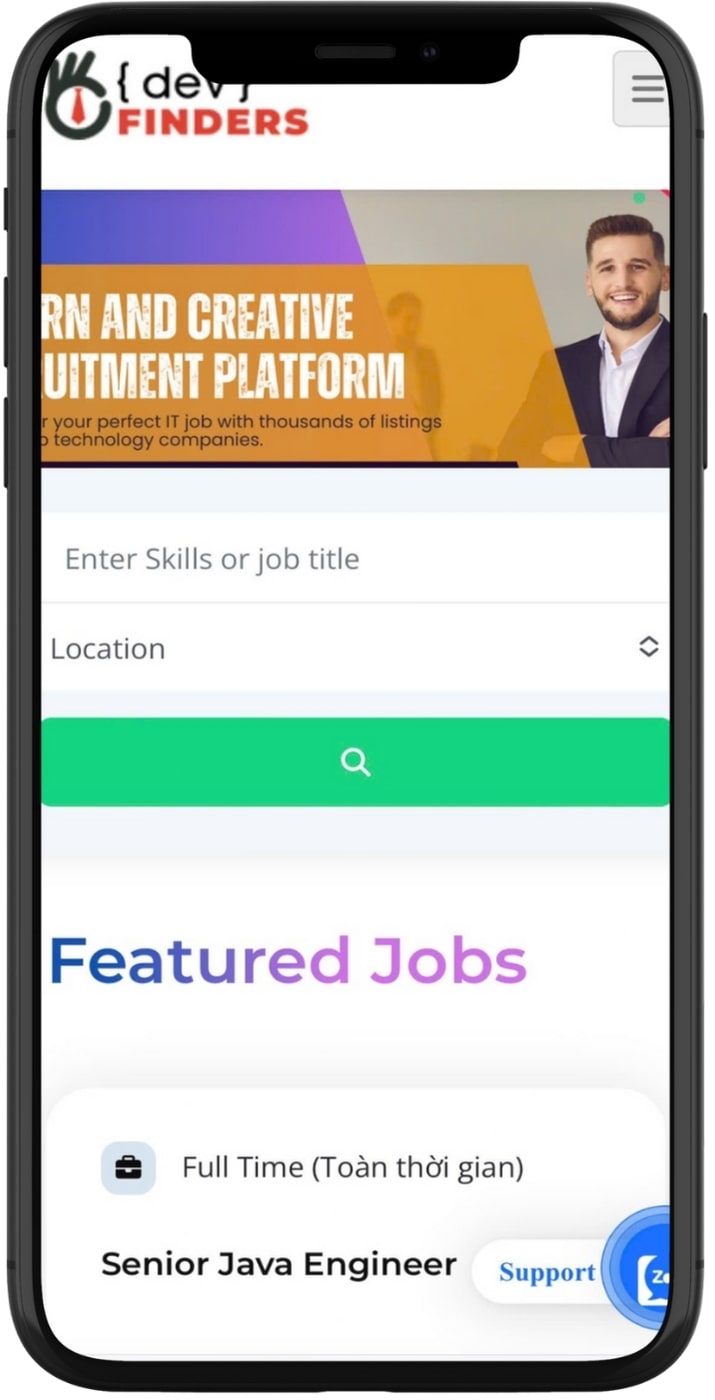 Devfinders screenshot